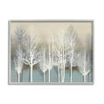 thumbnail image 1 of Stupell Industries Winter Tree Forest Silhouettes over Abstract Pattern Cabin Painting Gray Framed Art Print Wall Art, 16 x 20, Design by Kate Bennett, 1 of 7