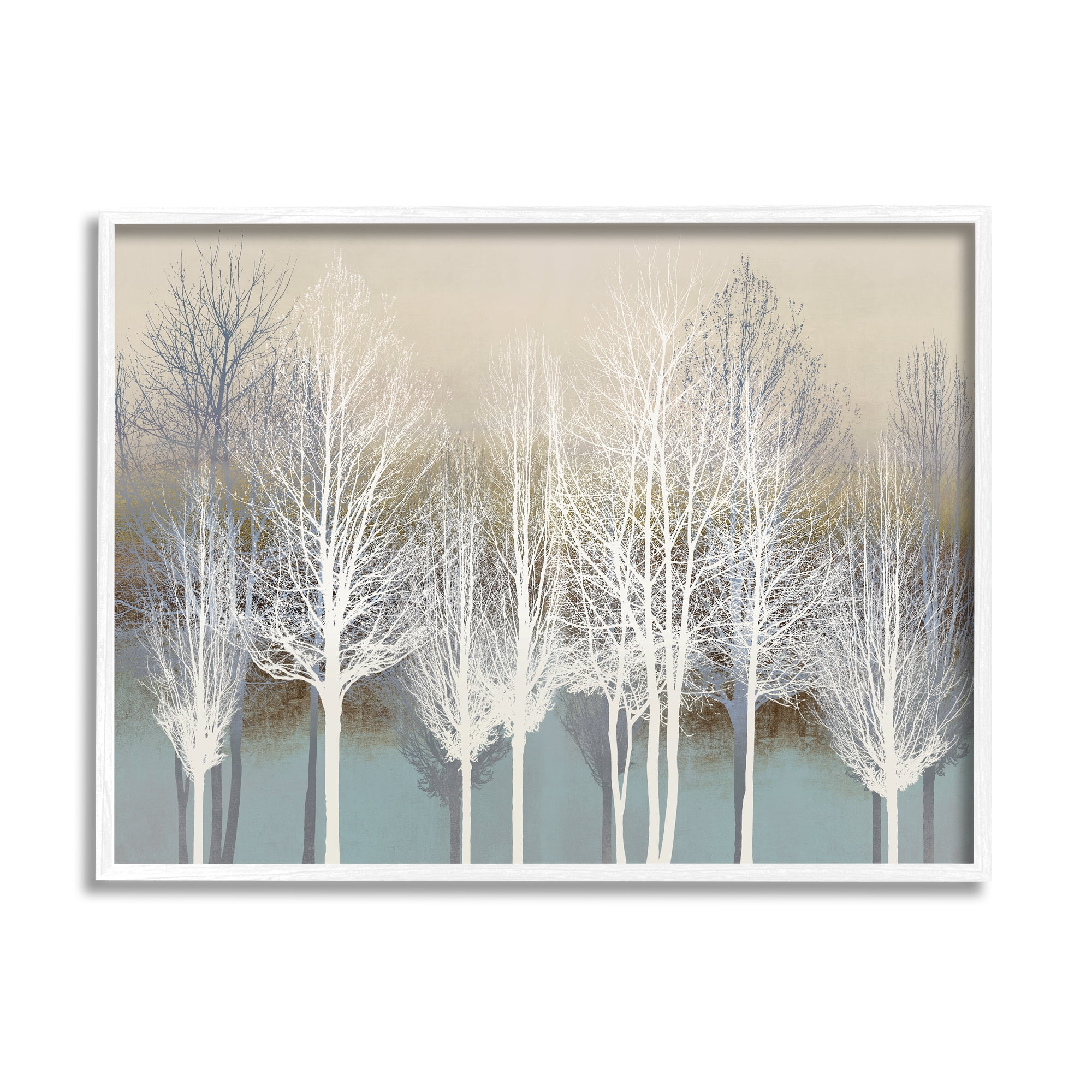 Stupell Industries Winter Tree Forest Silhouettes over Abstract Pattern, 16 x 20, Designed by Kate Bennett