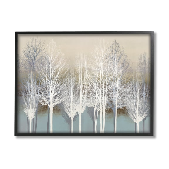 Stupell Industries Winter Tree Forest Silhouettes over Abstract Pattern, 16 x 20, Designed by Kate Bennett
