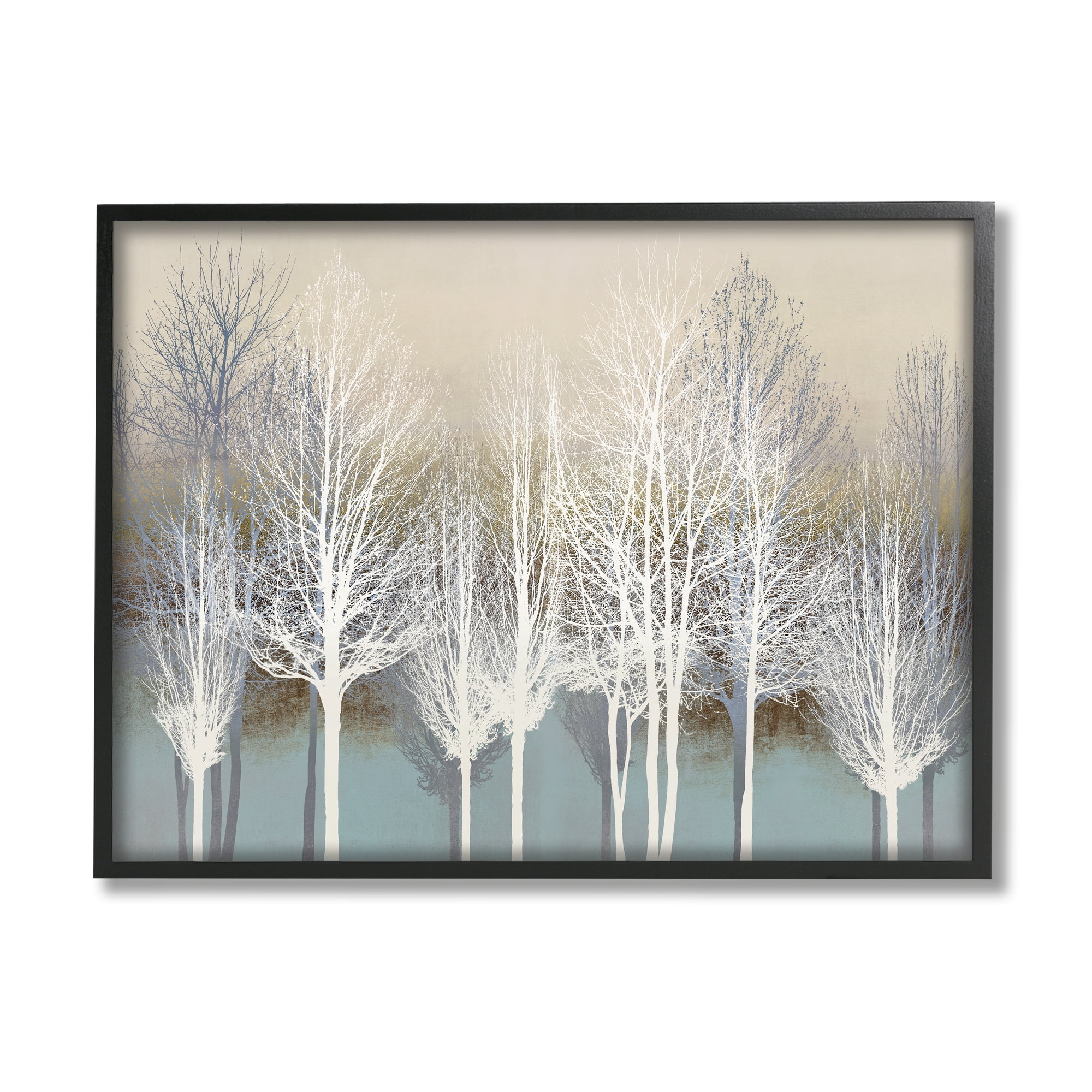 Stupell Industries Winter Tree Forest Silhouettes over Abstract Pattern, 24 x 30, Designed by Kate Bennett