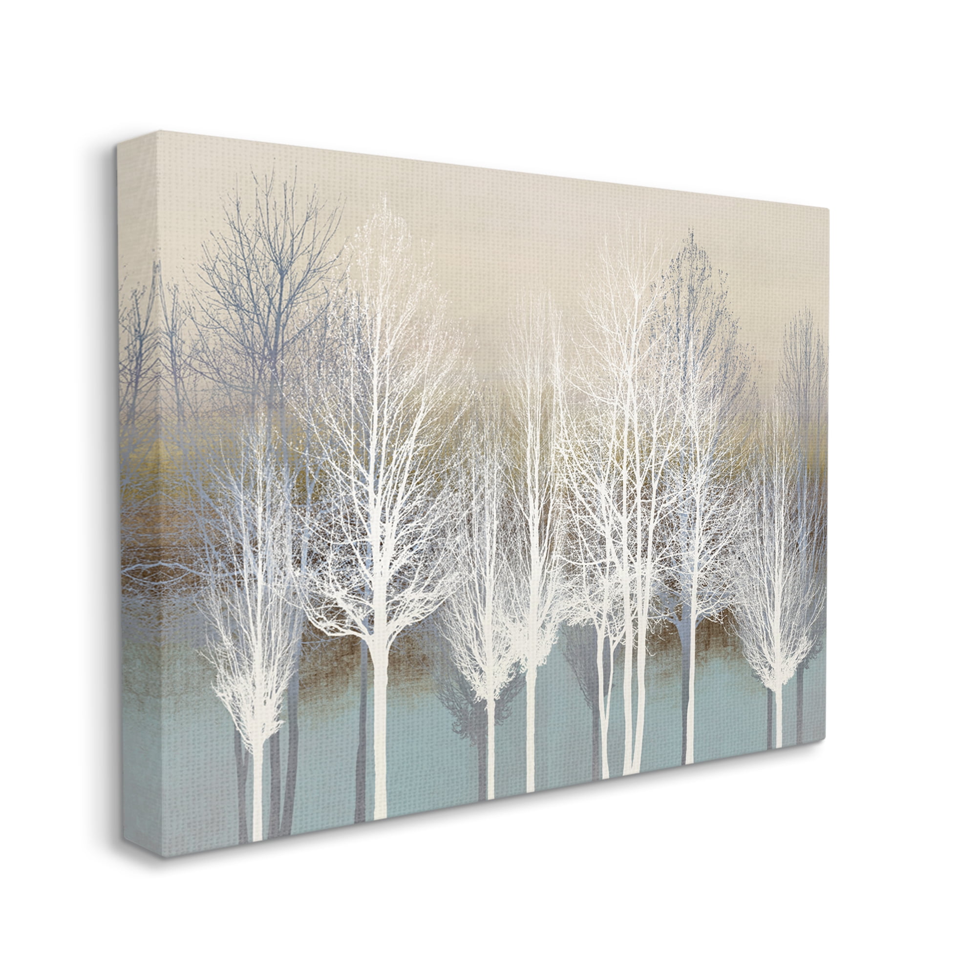Stupell Industries Winter Tree Forest Silhouettes over Abstract Pattern, 36 x 48, Designed by Kate Bennett