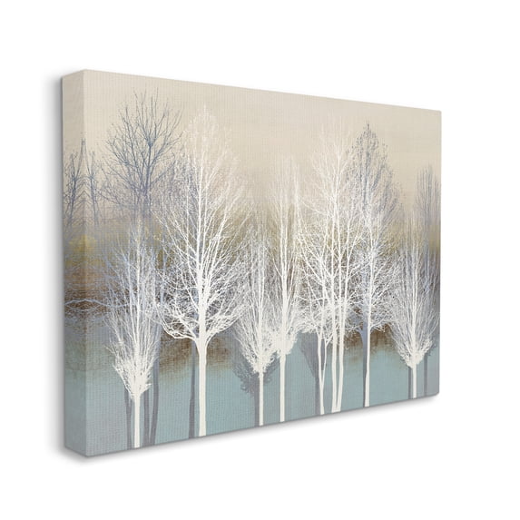 Stupell Industries Winter Tree Forest Silhouettes over Abstract Pattern, 36 x 48, Designed by Kate Bennett