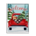 thumbnail image 1 of Stupell Industries Winter Welcome Red Truck Christmas Pet Dog, 11 x 14,Design by Sheri Hart, 1 of 7