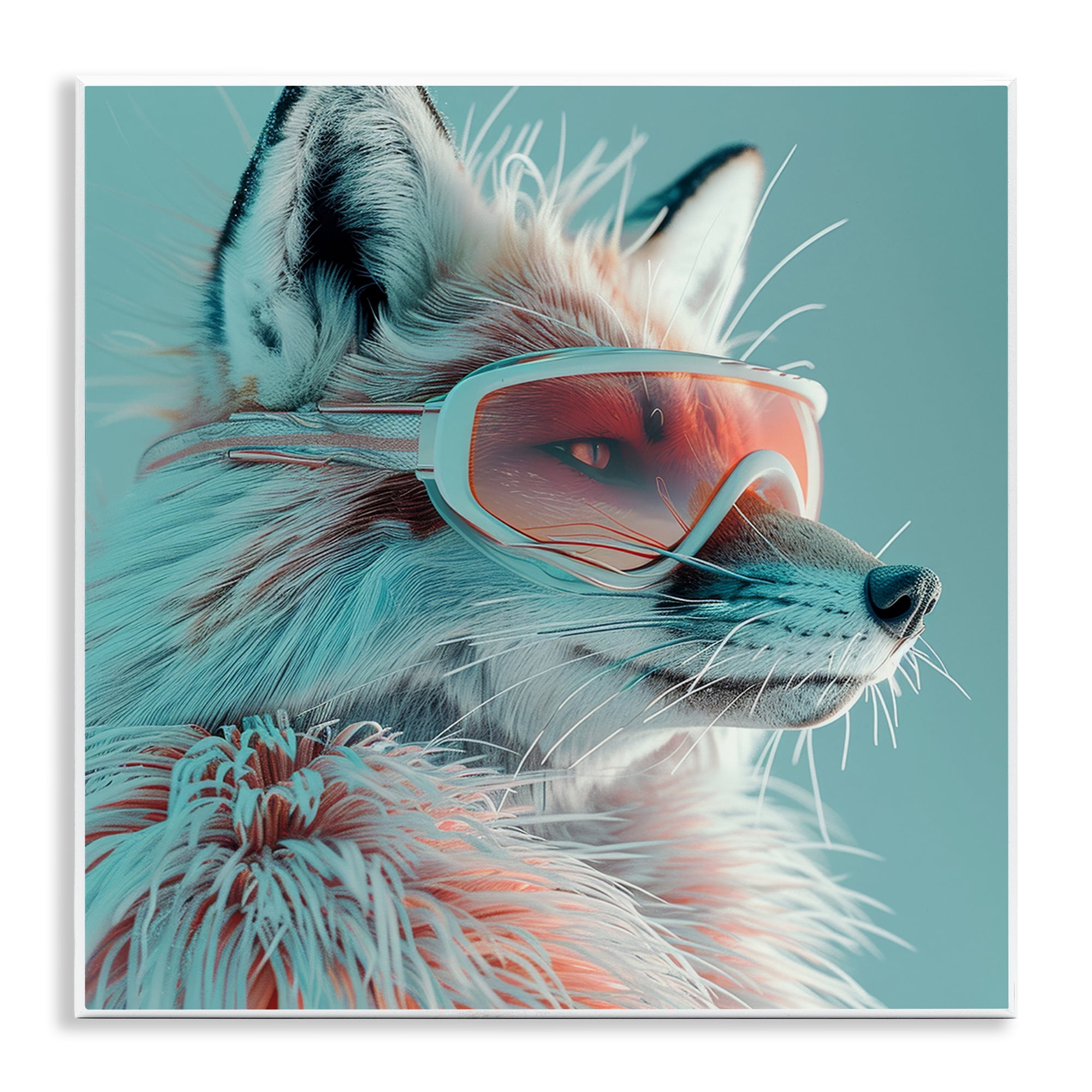 Stupell Industries Winter Whimsy Fox Animals Painting Unframed Art Print Wall Art, 12 x 12