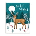 thumbnail image 1 of Stupell Industries Winter Wishes Saying Midnight Reindeer Forest Landscape Animals & Insects Painting Unframed Art Print Wall Art, 10 x 15, 1 of 6