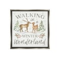thumbnail image 1 of Stupell Industries Winter Wonderland Snow Scene Holiday Painting Gray Floater Framed Canvas Art Print Wall Art, 18 x 18, 1 of 10