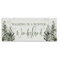 thumbnail image 1 of Stupell Industries Winter Wonderland Trees Typography Painting Gallery Wrapped Canvas Art Print Wall Art, 40 x 17, 1 of 8