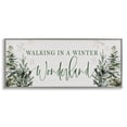 thumbnail image 1 of Stupell Industries Winter Wonderland Trees Typography Painting Gray Framed Art Print Wall Art, 30 x 13, 1 of 10