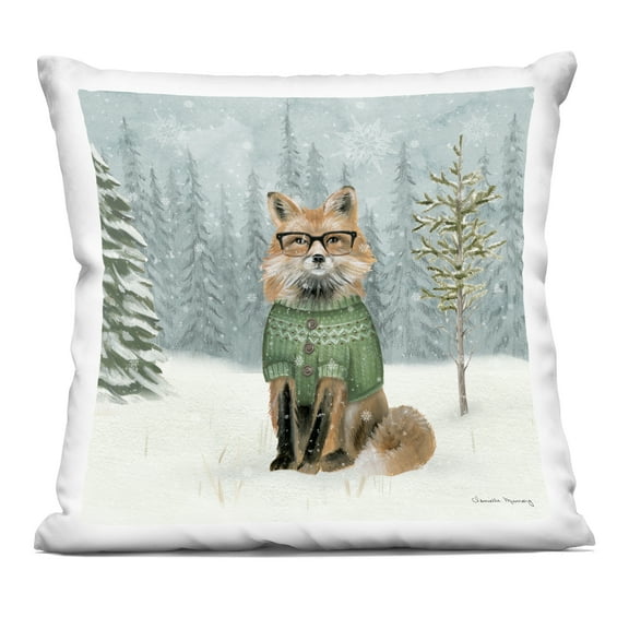 Stupell Industries Winter Woodland Fox Decorative Printed Throw Pillow, design by Danielle Murray