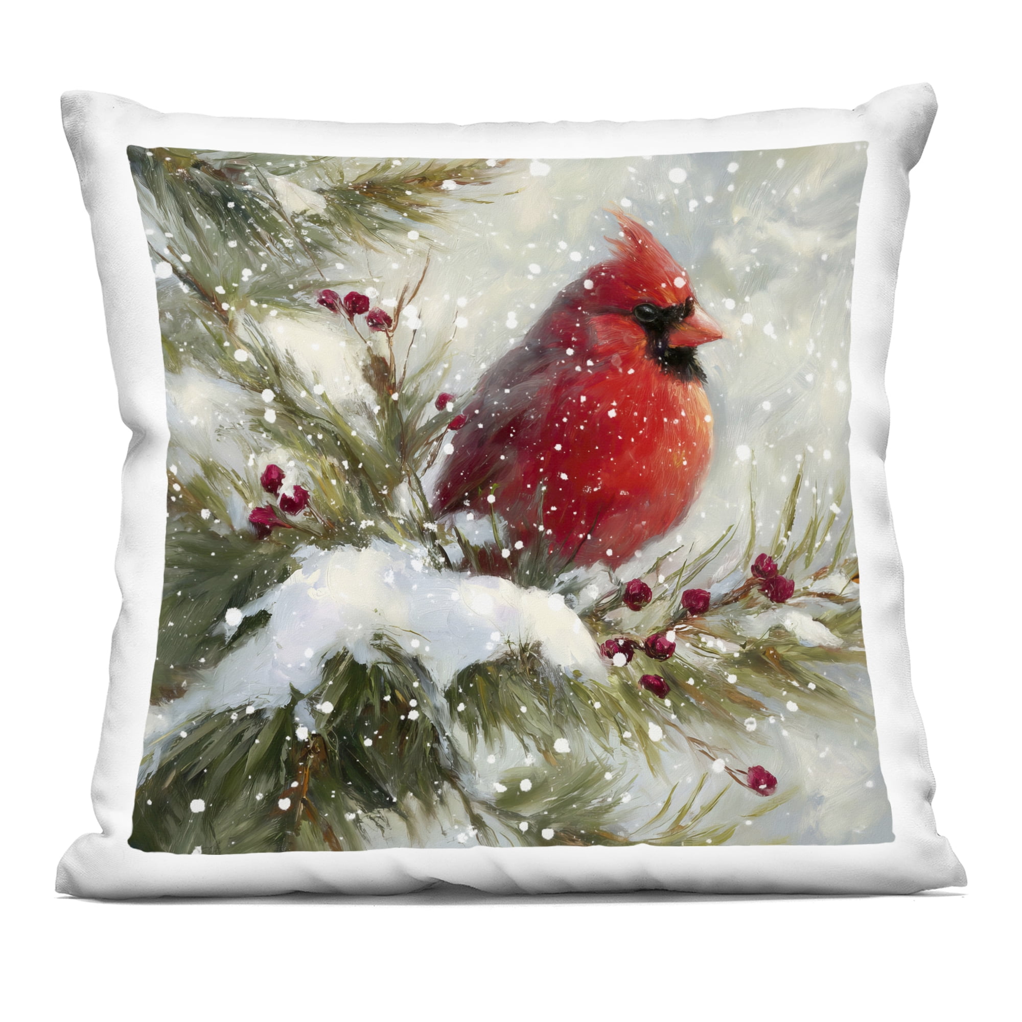 Stupell Industries Winter's Red Jewel Decorative Printed Throw Pillow, design by Tina LeCour