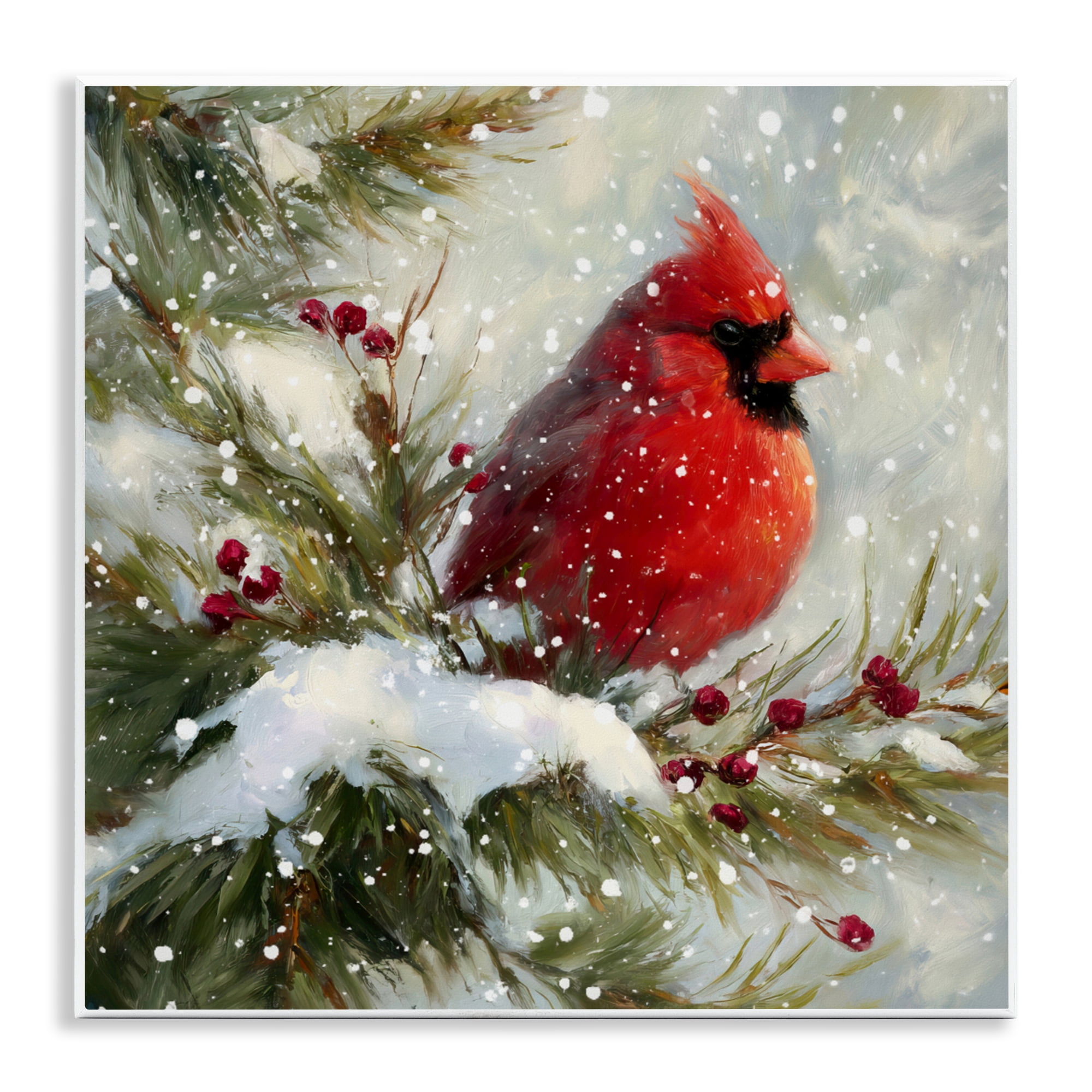 Stupell Industries Winter's Red Jewel Wall Plaque Art, design by Tina LeCour