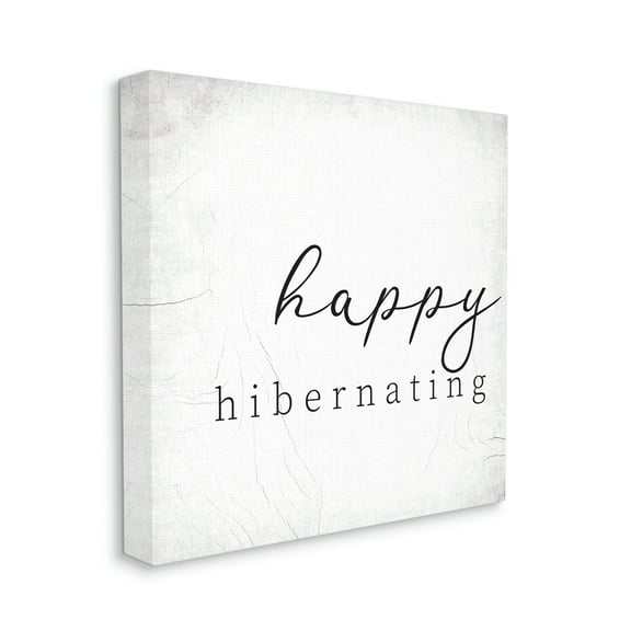 Stupell Industries Wintertime Happy Hibernating Rustic Forest Theme Canvas Wall Art by Daphne Polselli