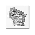 thumbnail image 1 of Stupell Industries Wisconsin City Typography Graphic Art Gallery Wrapped Canvas Print Wall Art, Design by The Saturday Evening Post, 1 of 7