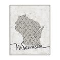 thumbnail image 1 of Stupell Industries Shabby Chic Wisconsin Patterned Grey US State Design Canvas Art, 16 x 20, by Ziwei Li, 1 of 7