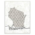 thumbnail image 1 of Stupell Industries Wisconsin Patterned Grey US State Design Wall Plaque by Ziwei Li, 1 of 5