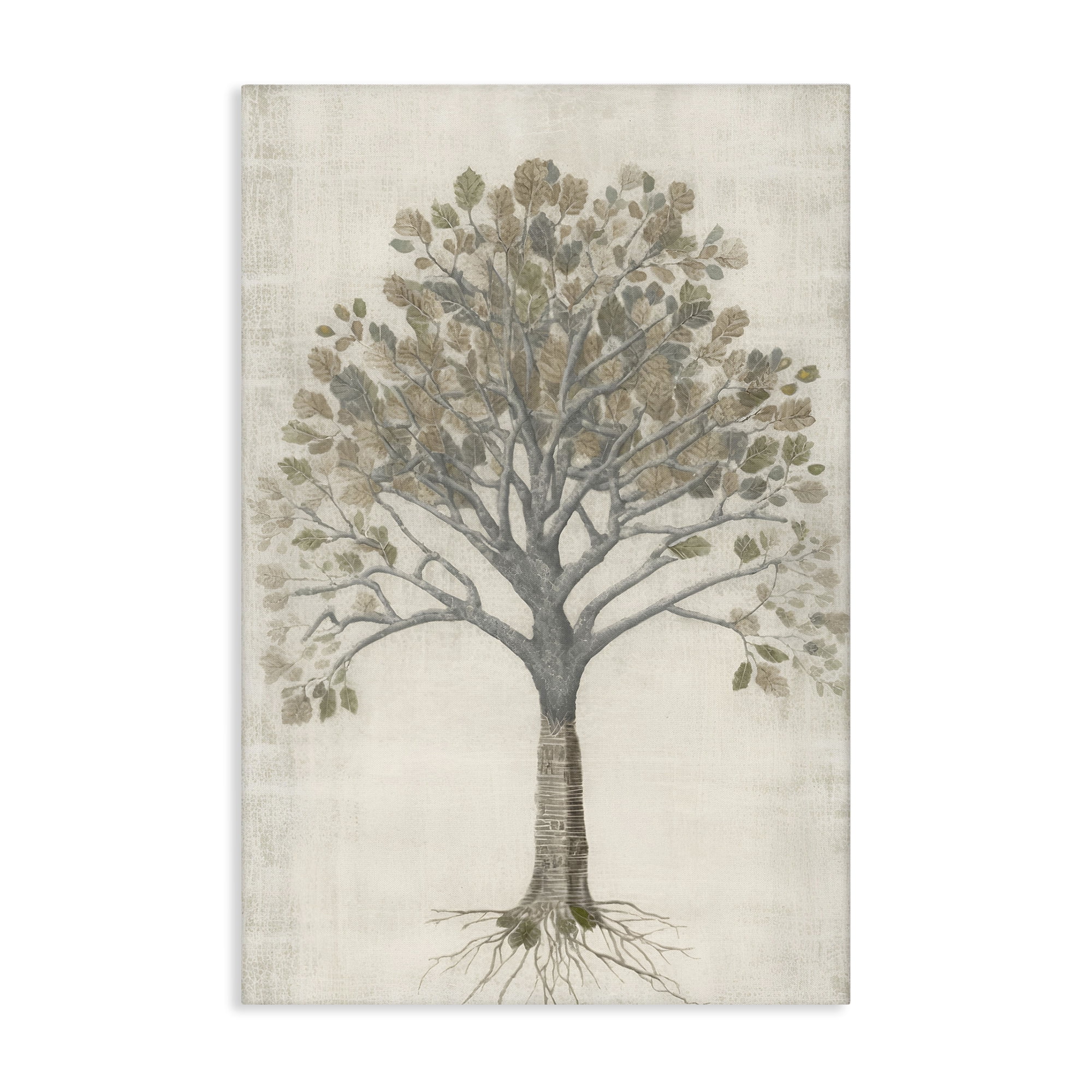 Stupell Industries Wise Tree Impression Botanical & Floral Drawing Gallery Wrapped Canvas Art Print Wall Art, 30 x 45