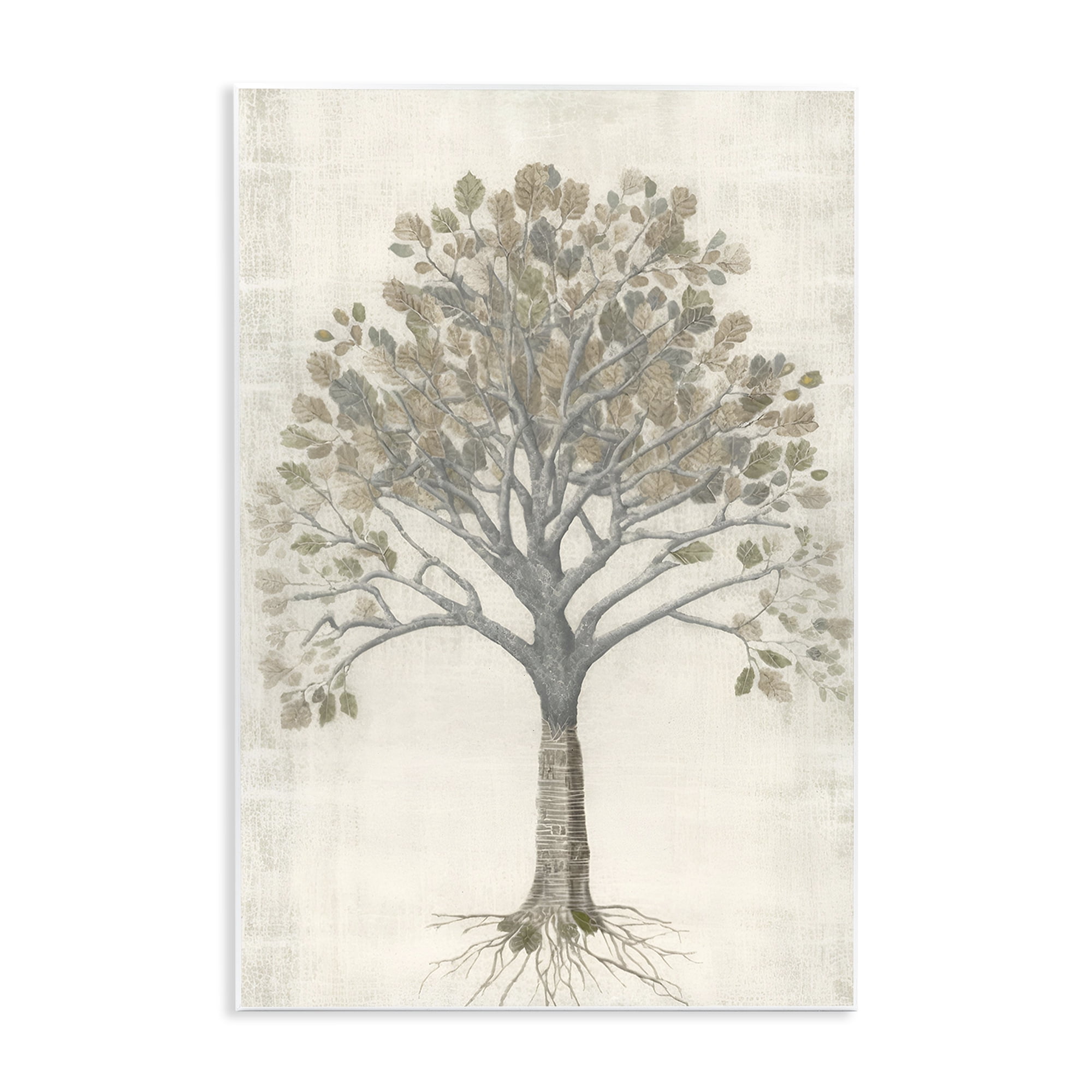 Stupell Industries Wise Tree Impression Botanical & Floral Drawing Unframed Art Print Wall Art, 13 x 19