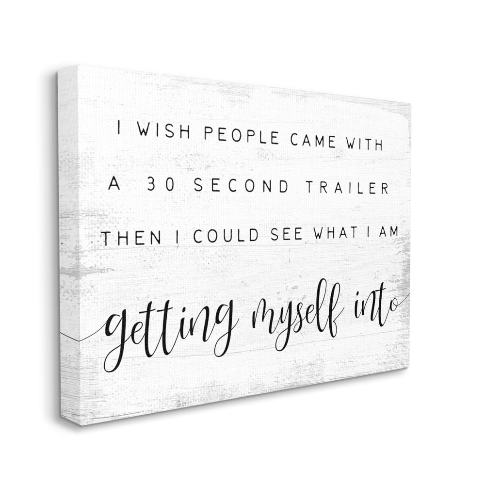 Stupell Industries Wish People Came with Trailer Fun Movie Reference Designed by Daphne Polselli