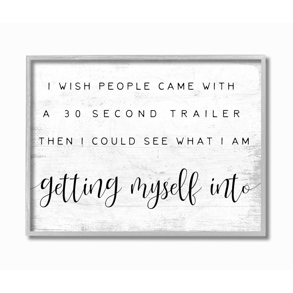 Stupell Industries Wish People Came with Trailer Fun Movie Reference Designed by Daphne Polselli