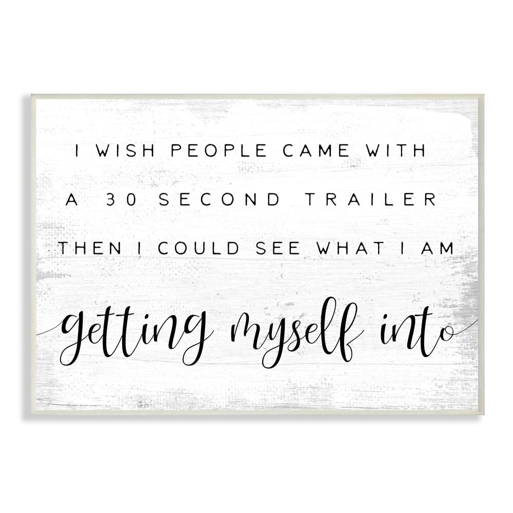 Stupell Industries Wish People Came with Trailer Fun Movie Reference Designed by Daphne Polselli