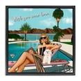 thumbnail image 1 of Stupell Industries Contemporary Wish You Were Here Palm Springs Black Floating Frame Canvas Art, 18 x 18, by Tara Boone, 1 of 8