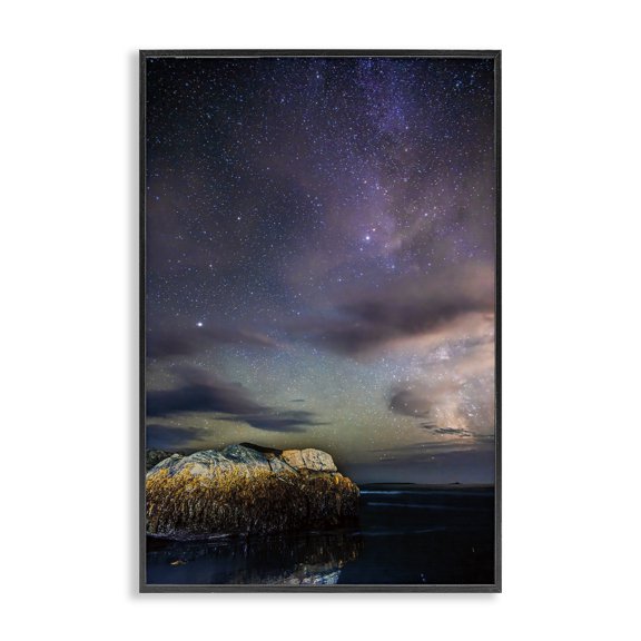 Stupell Industries Wishes And Dreams Starry Sky Black Framed Giclee Art design by Sean Greenough, 30 x 20