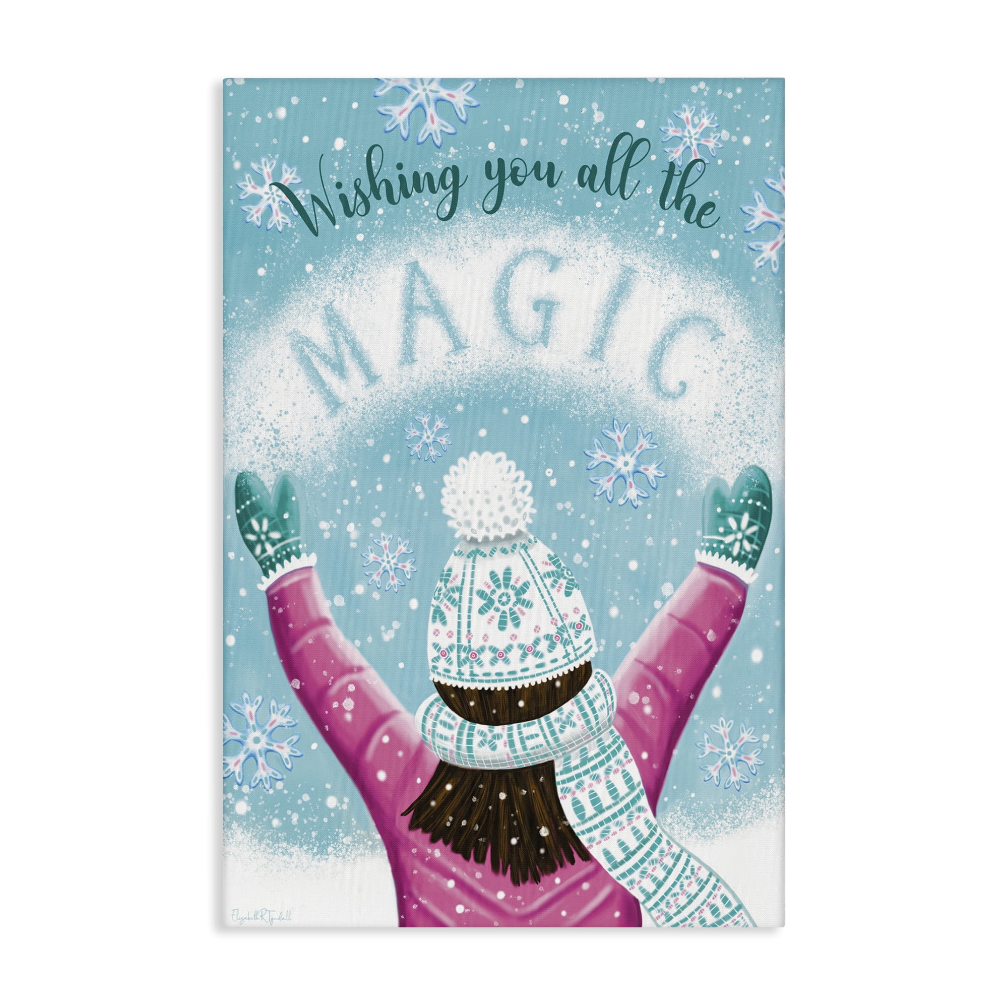 Stupell Industries Wishing You Magic Holiday Painting Gallery Wrapped Canvas Art Print Wall Art, 30 x 45
