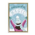 thumbnail image 1 of Stupell Industries Wishing You Magic Holiday Painting Gold Floater Framed Art Print Wall Art, 21 x 31, 1 of 10