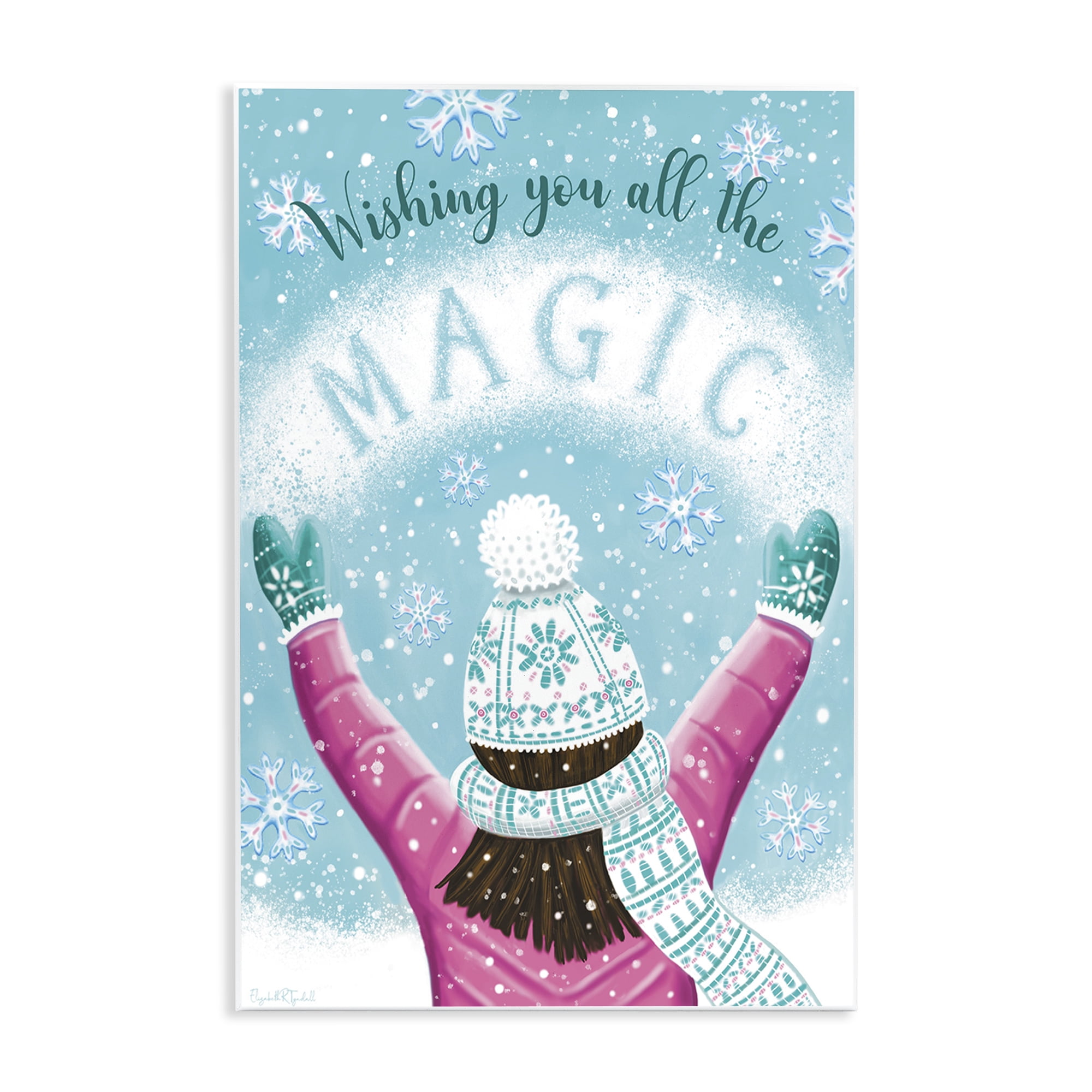 Stupell Industries Wishing You Magic Holiday Painting Unframed Art Print Wall Art, 10 x 15
