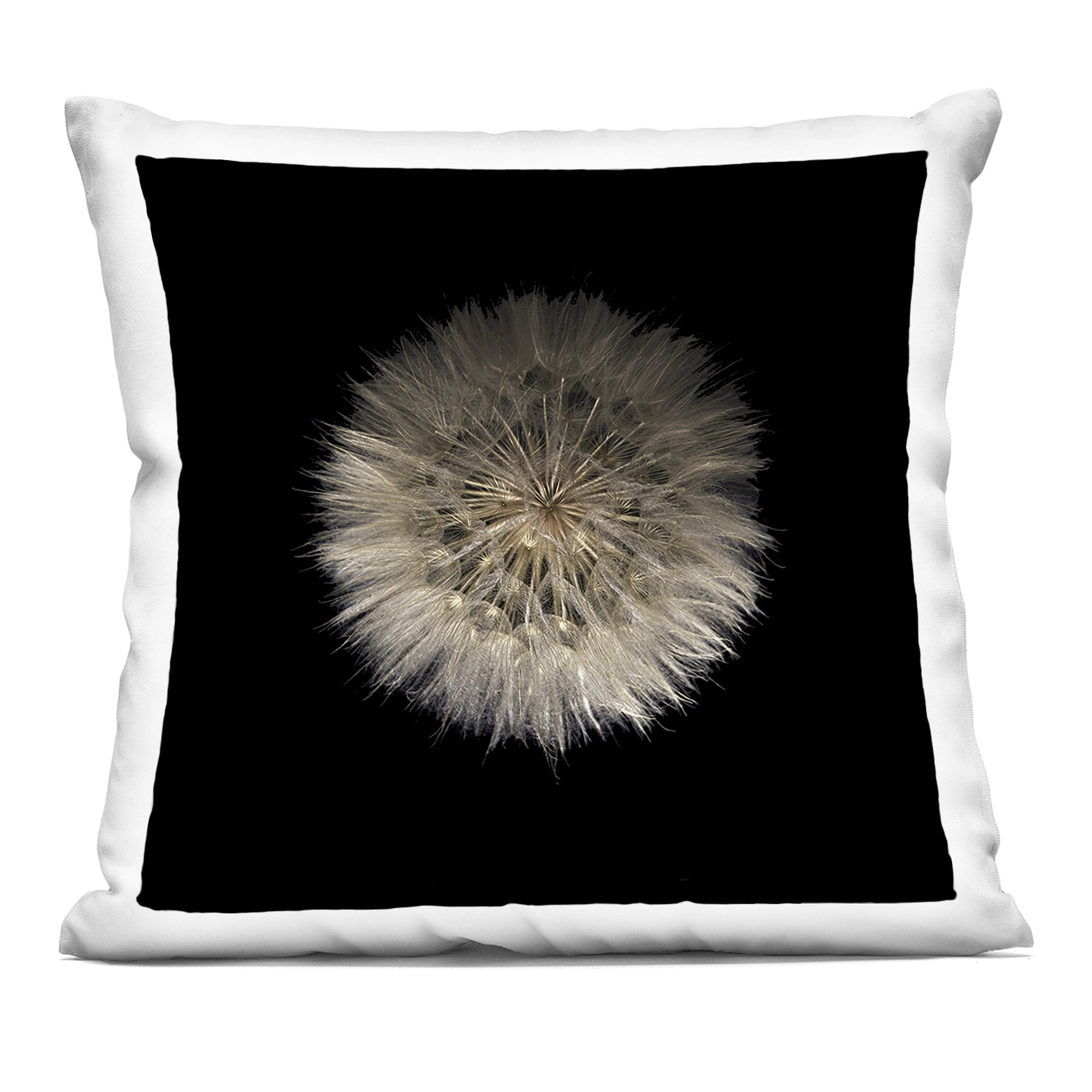 Stupell Industries Wispy Dandelion on Black Decorative Printed Throw Pillow, design by Beth Adoette, 18 x 7 x 18