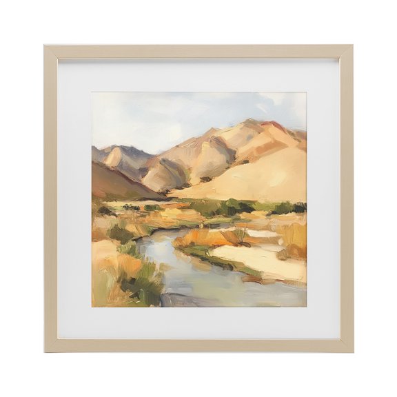 Stupell Industries Wispy Desert River Birch Framed Print Under Glass, design by Petal Prints Design