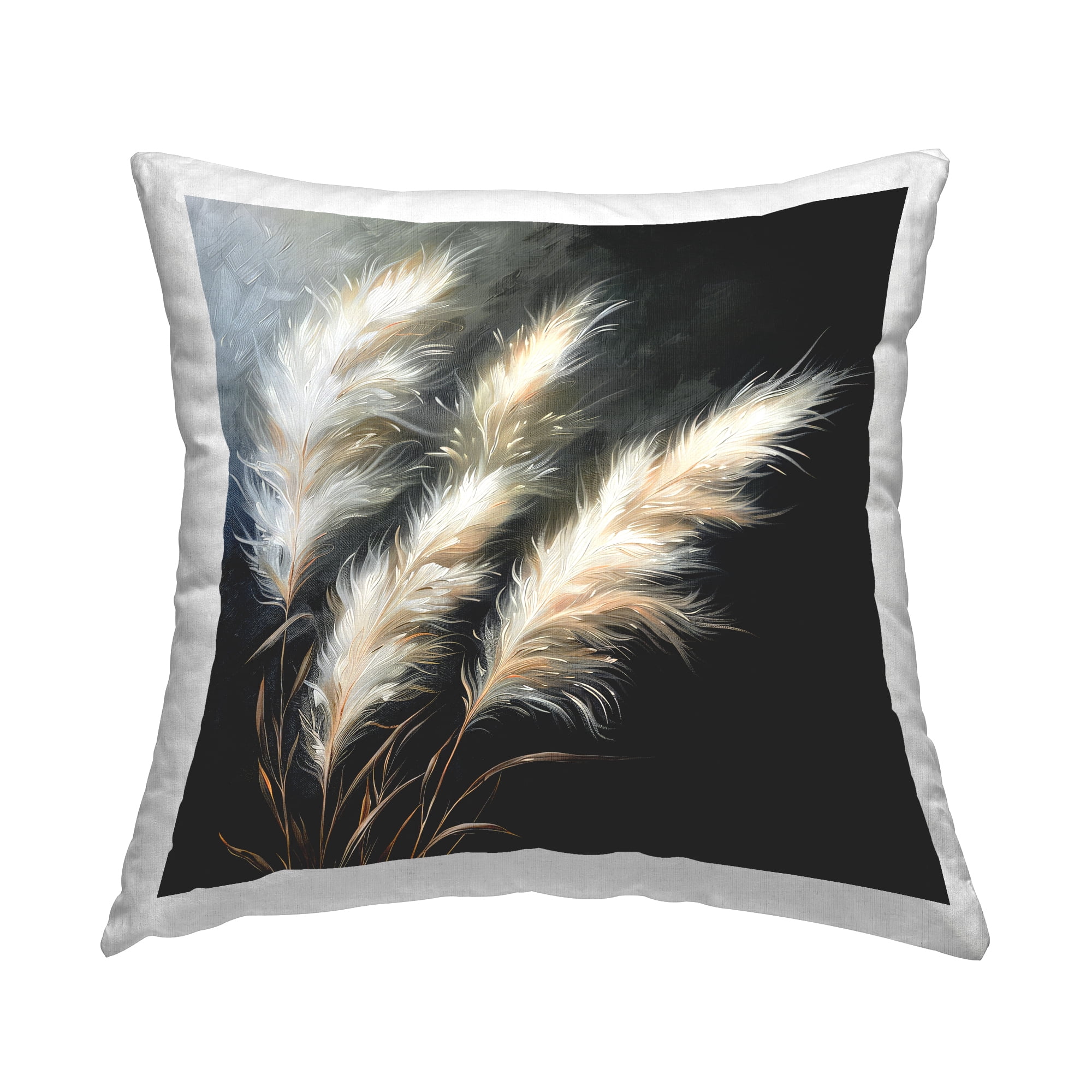 Stupell Industries Wispy Wheat Stalks Decorative Printed Throw Pillow Design by Raymond Powers.