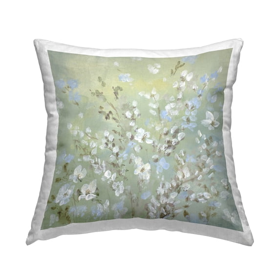 Stupell Industries Wispy Willow Florals Decorative Printed Throw Pillow Design by Lanie Loreth.