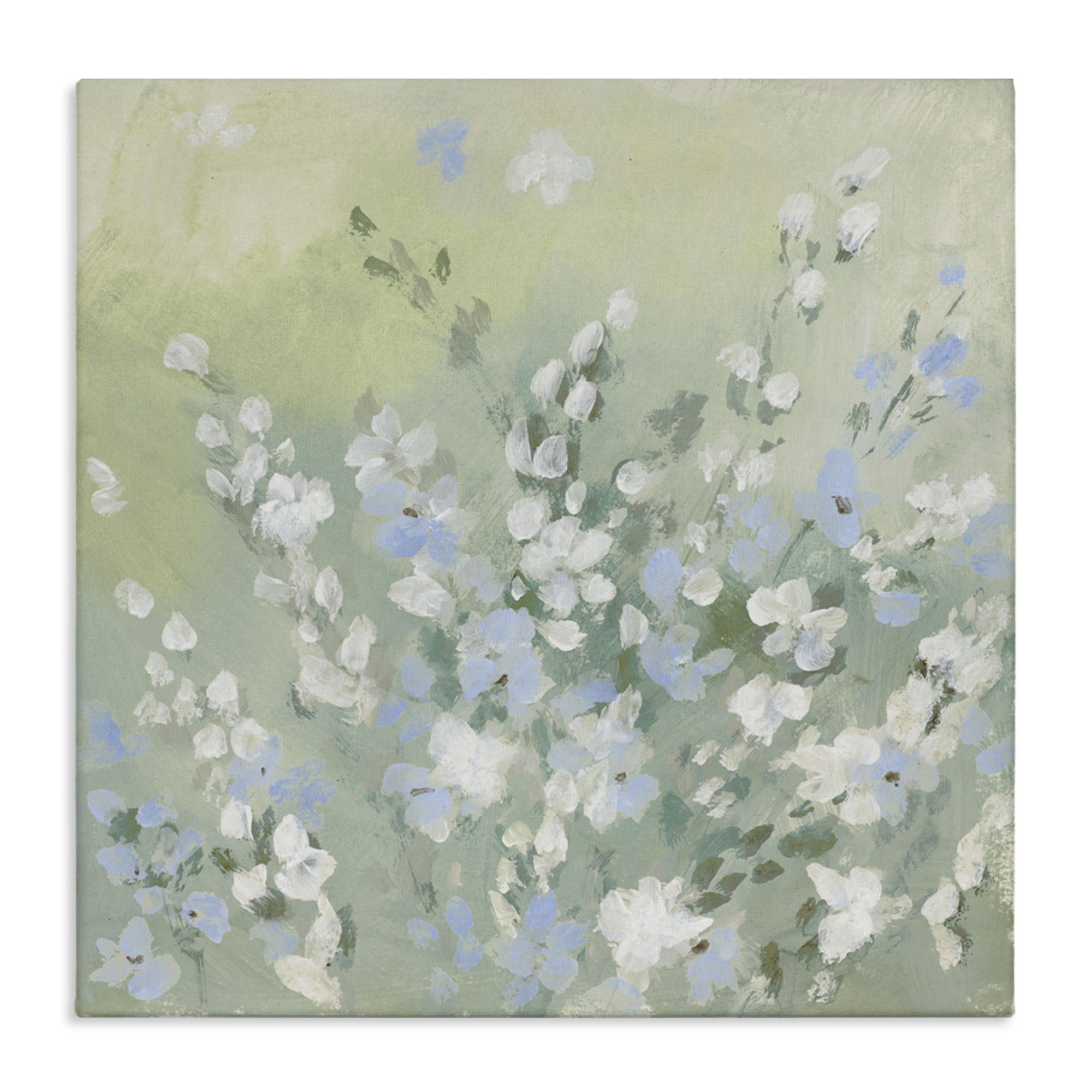 Stupell Industries Wispy Willows White Wildflowers Floral & Botanical Painting Wrapped Canvas Art Print Wall Art, 36 x 36