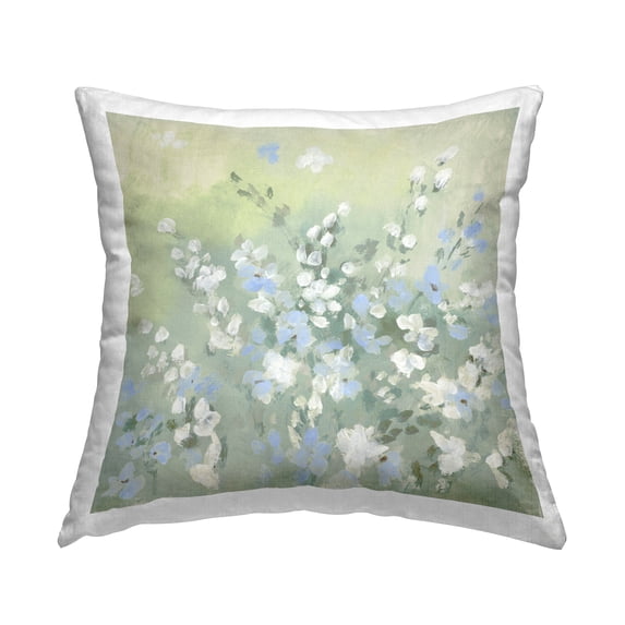 Stupell Industries Wispy Willows Wildflowers Decorative Printed Throw Pillow Design by Lanie Loreth.