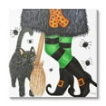 thumbnail image 1 of Stupell Industries Witch Broom Halloween Black Cat Holiday Painting Gallery Wrapped Canvas Print Wall Art, 1 of 5