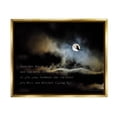 thumbnail image 1 of Stupell Industries Witch Flying By Moon Holiday Painting Gold Floater Framed Art Print Wall Art, 21 x 17, 1 of 9