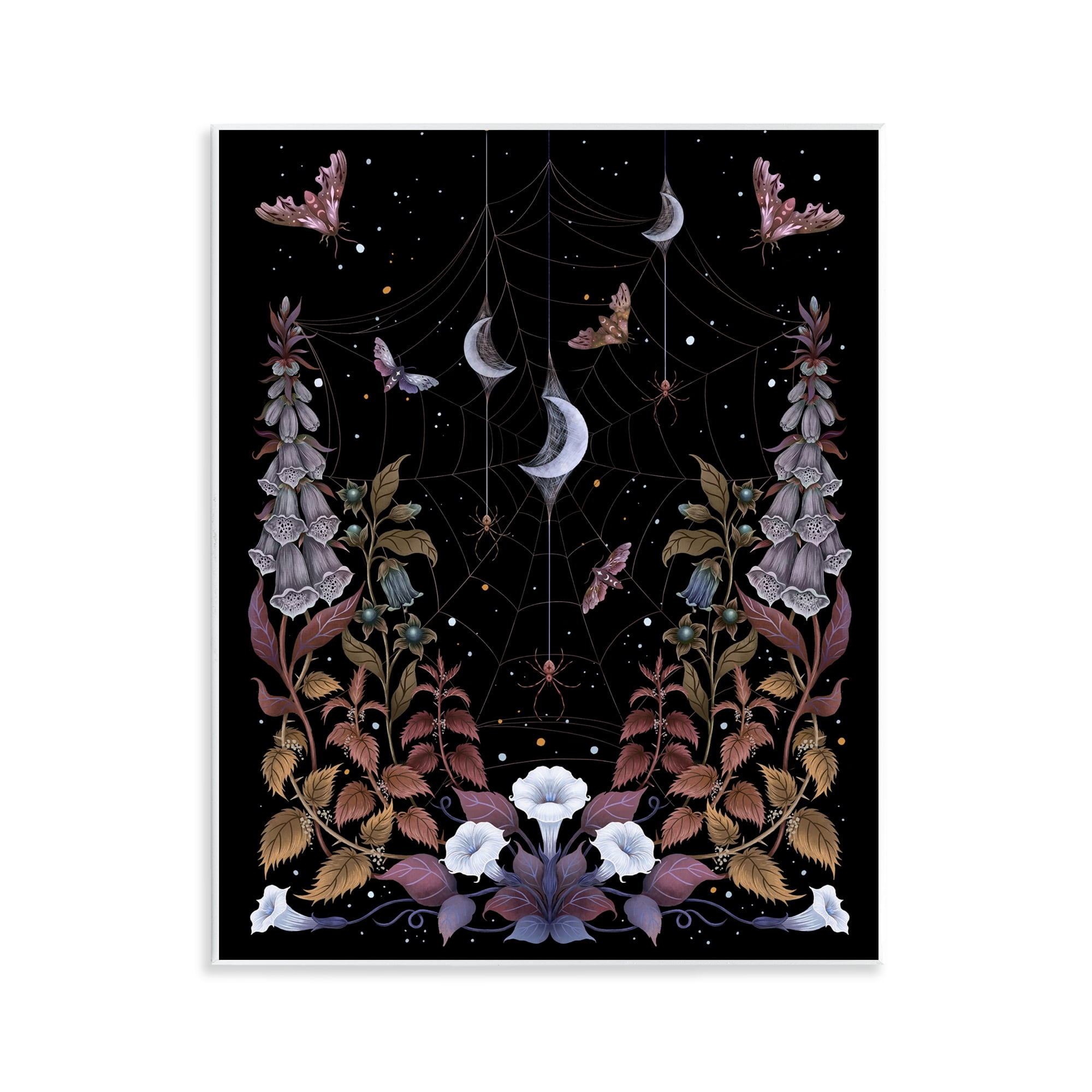 Stupell Industries Witch Garden with Spider Webs Wall Plaque Art, design by Episodic Drawings