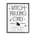 thumbnail image 1 of Stupell Industries Witch Parking Humorous Halloween Toad Grain Pattern Graphic Art Black Framed Art Print Wall Art, Design by Daphne Polselli, 1 of 5