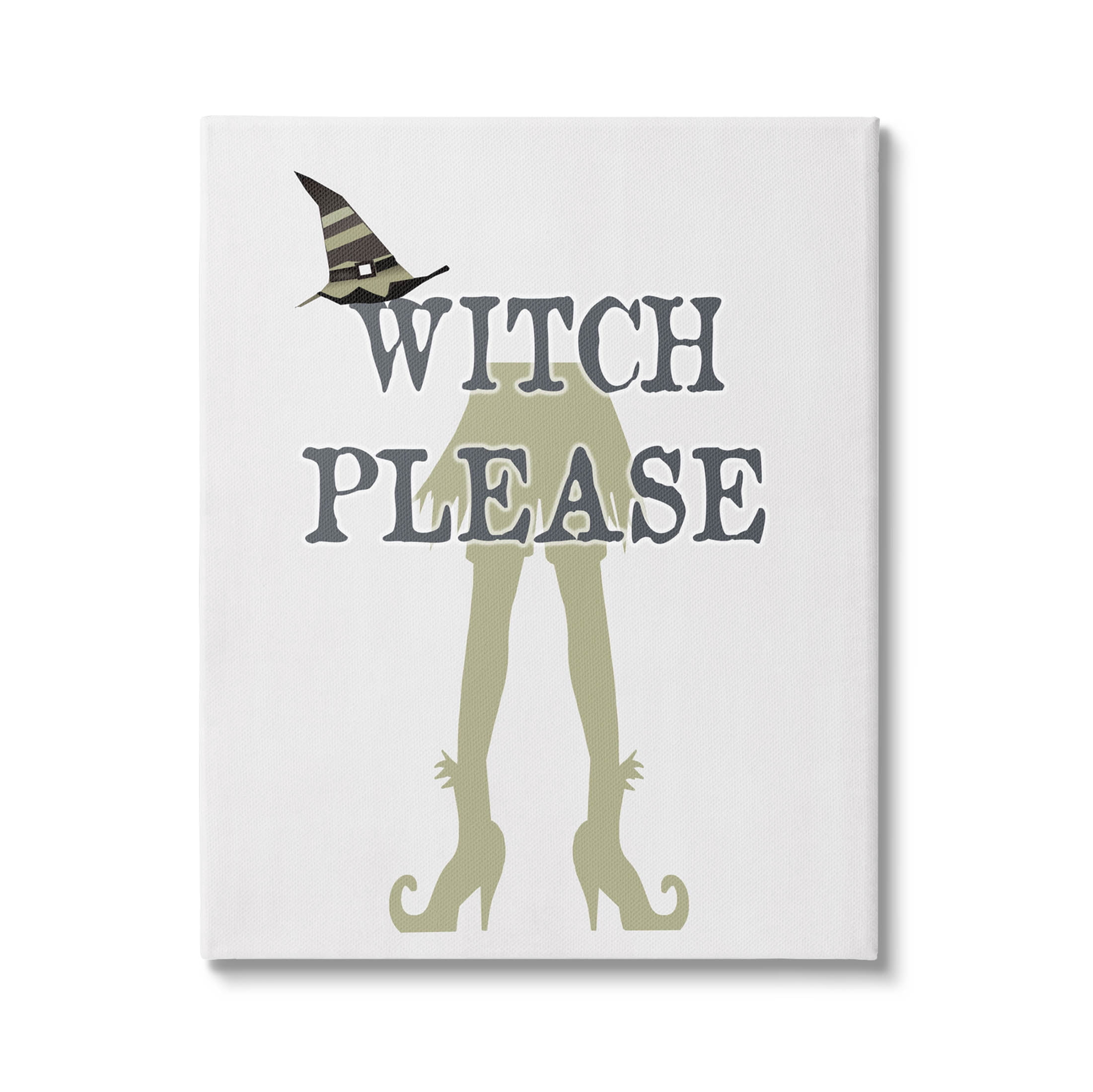 Stupell Industries Witch Please Funny Phrase Graphic Art Gallery Wrapped Canvas Print Wall Art, Design by Lauren Rader
