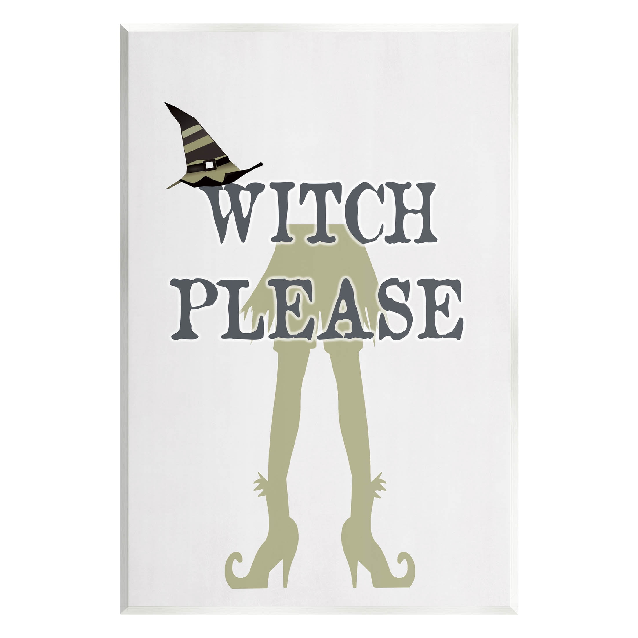 Stupell Industries Witch Please Funny Phrase Graphic Art Unframed Art Print Wall Art, Design by Lauren Rader