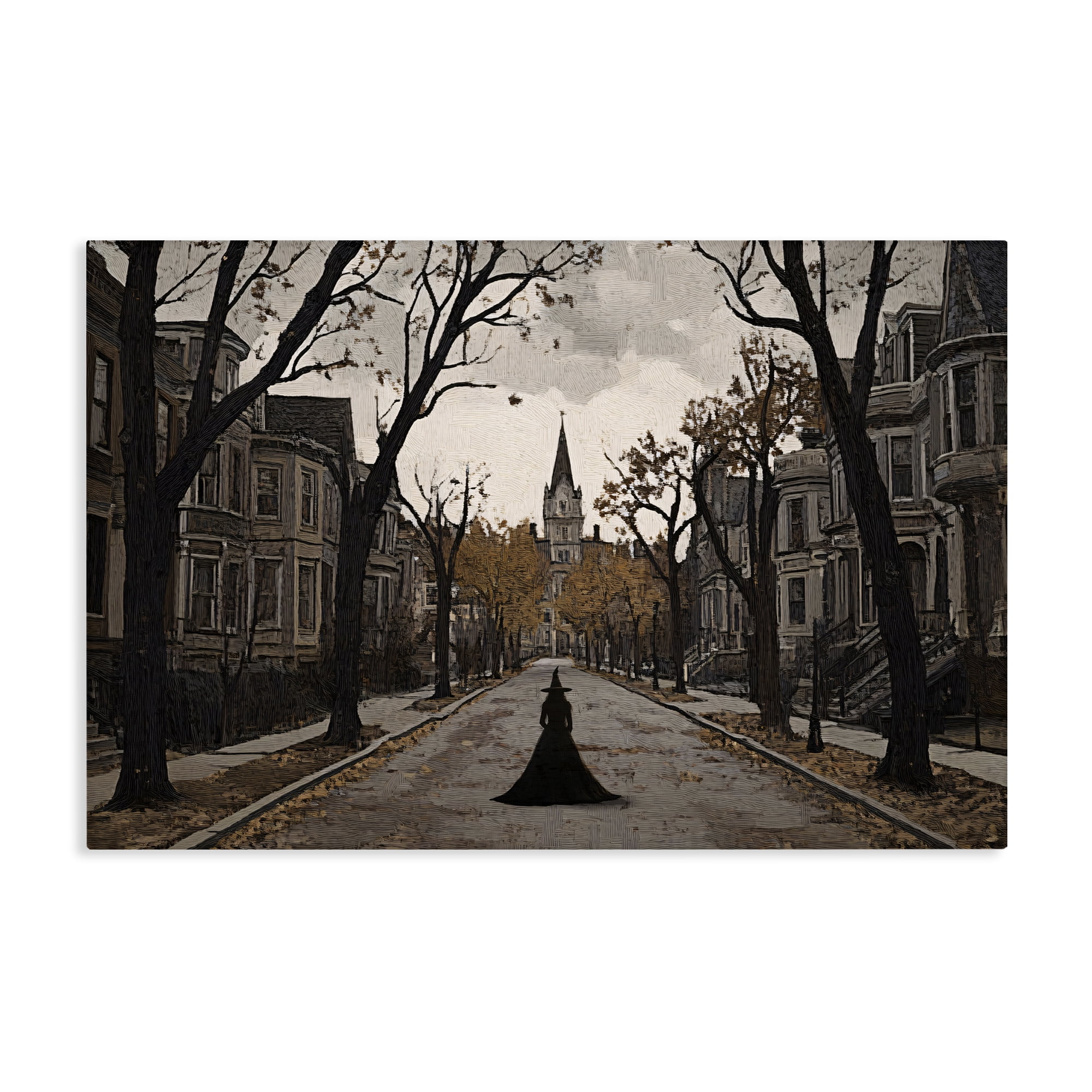 Stupell Industries Witch Strolling Town Streets Canvas Wall Art, design by Jacky Ngan
