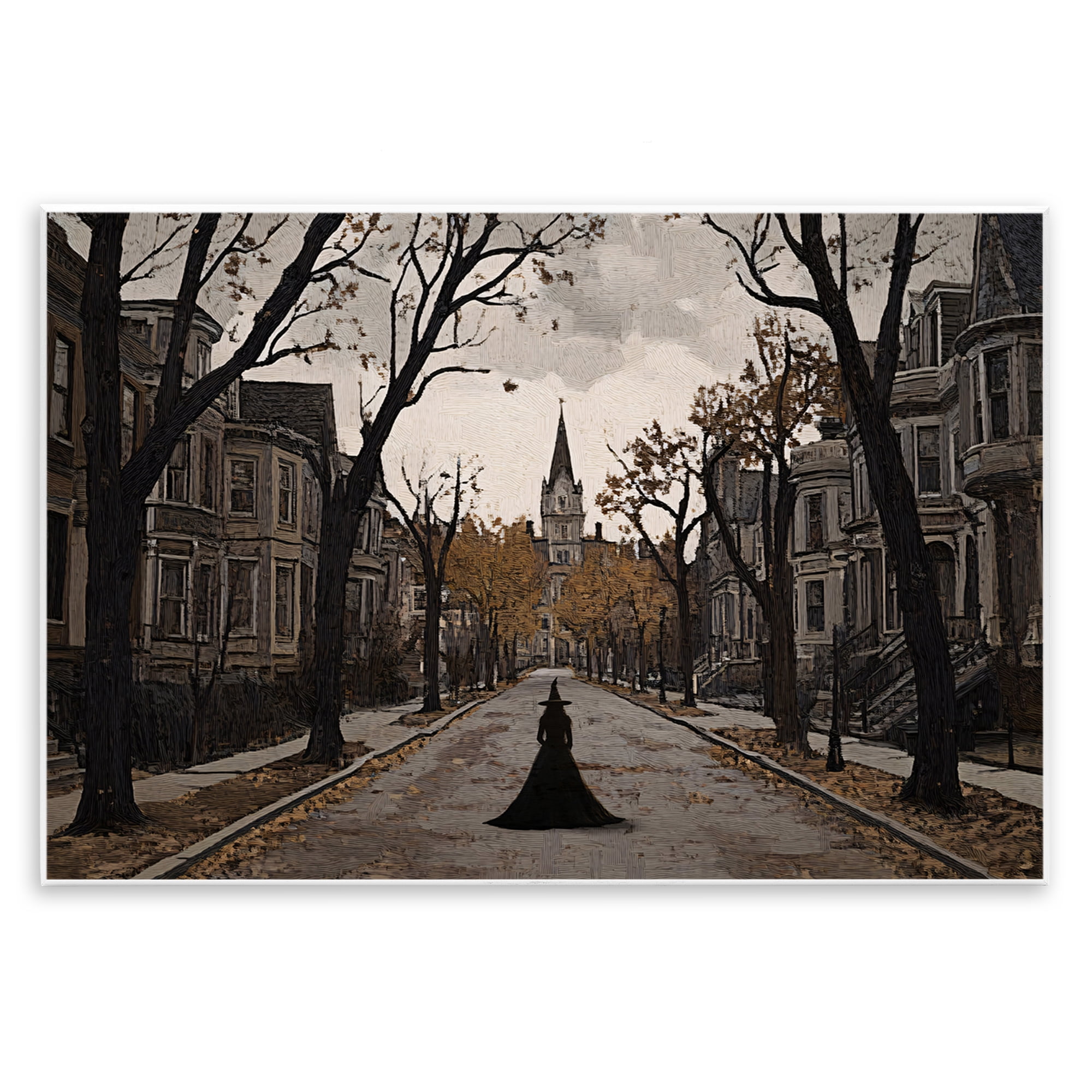 Stupell Industries Witch Strolling Town Streets Wall Plaque Art, design by Jacky Ngan