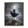 thumbnail image 1 of Stupell Industries Witch in Moonlit Forest People Painting Brown Floater Framed Canvas Art Print Wall Art, 25 x 31, 1 of 9