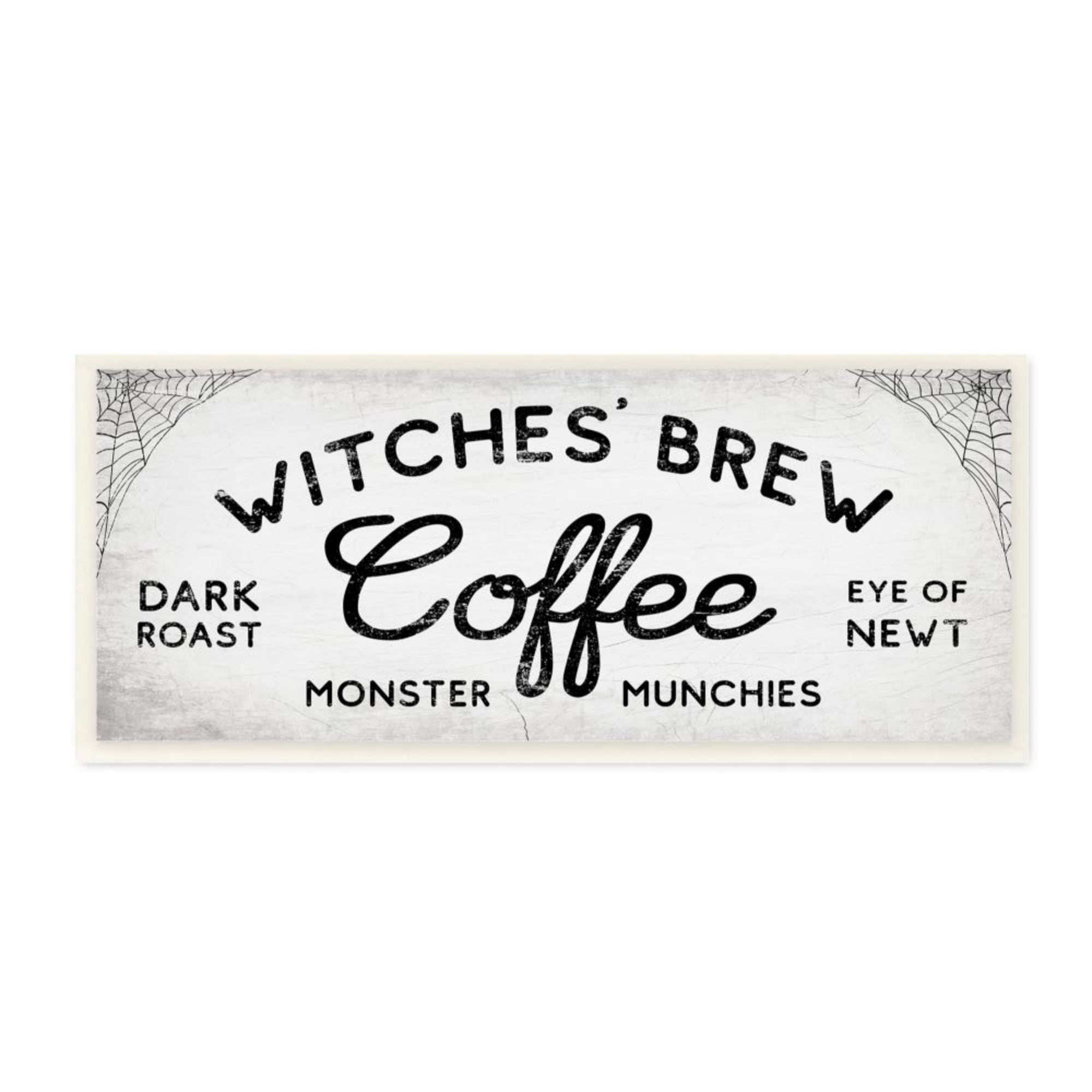 Stupell Industries Witches' Brew Coffee Charming Halloween Design Design by Daphne Polselli