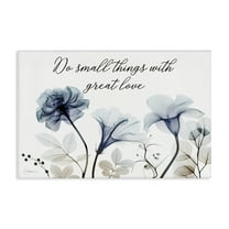 Stupell Industries With Great Love Floral Religious Painting Gallery Wrapped Canvas Art Print Wall Art, 24 x 16