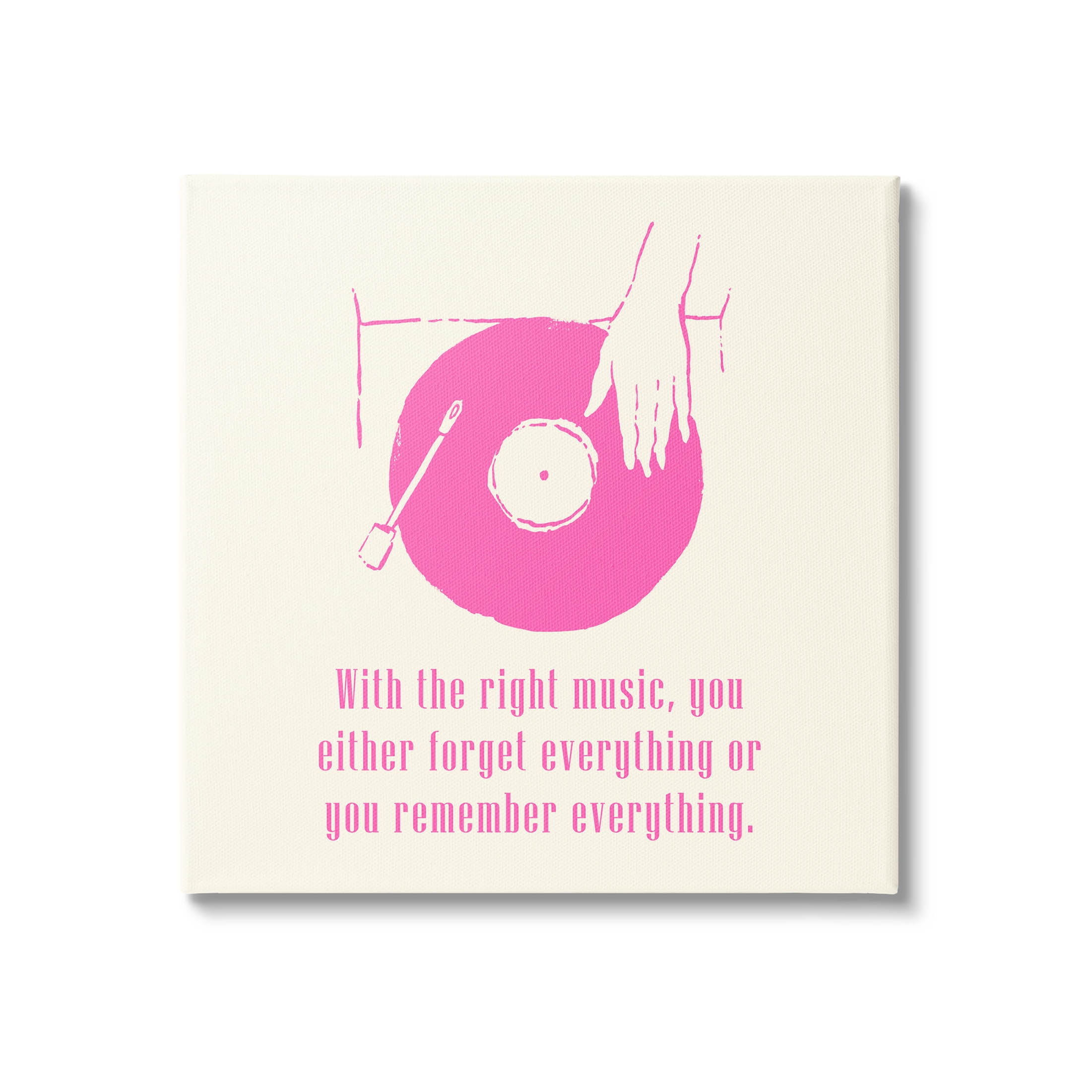 Stupell Industries With The Right Music DJ Turntable Graphic Art Gallery Wrapped Canvas Print Wall Art, Design by Melissa Wang