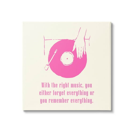 Stupell Industries With The Right Music DJ Turntable Graphic Art Gallery Wrapped Canvas Print Wall Art, Design by Melissa Wang