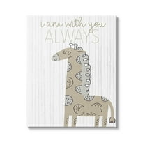 Stupell Industries With You Always Fun Giraffe Graphic Art Gallery Wrapped Canvas Print Wall Art, Design by Kim Allen