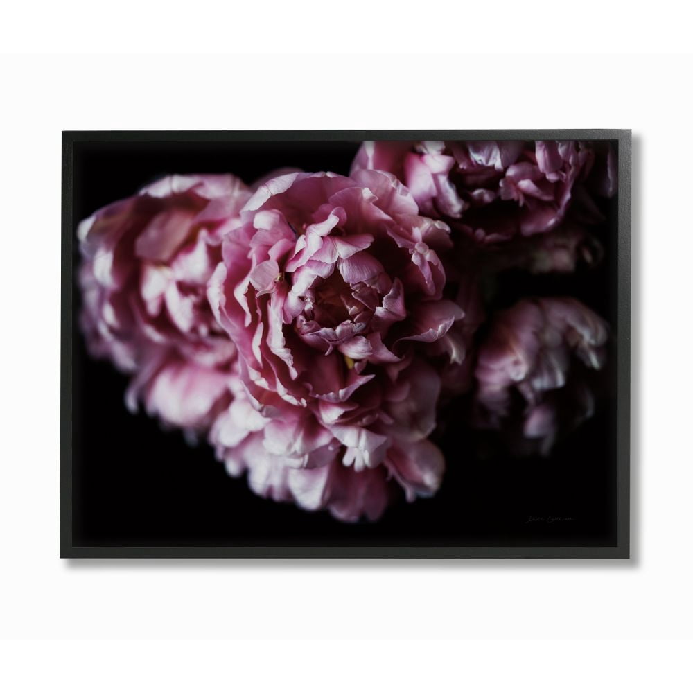 Stupell Industries Withered Pink Bouquet Up Close Minimal Photograph Framed Wall Art Design by Elise Catterall, 16" x 20", Black Framed